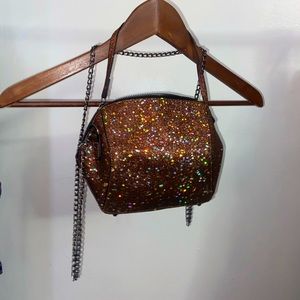 Brown Star glittered purse